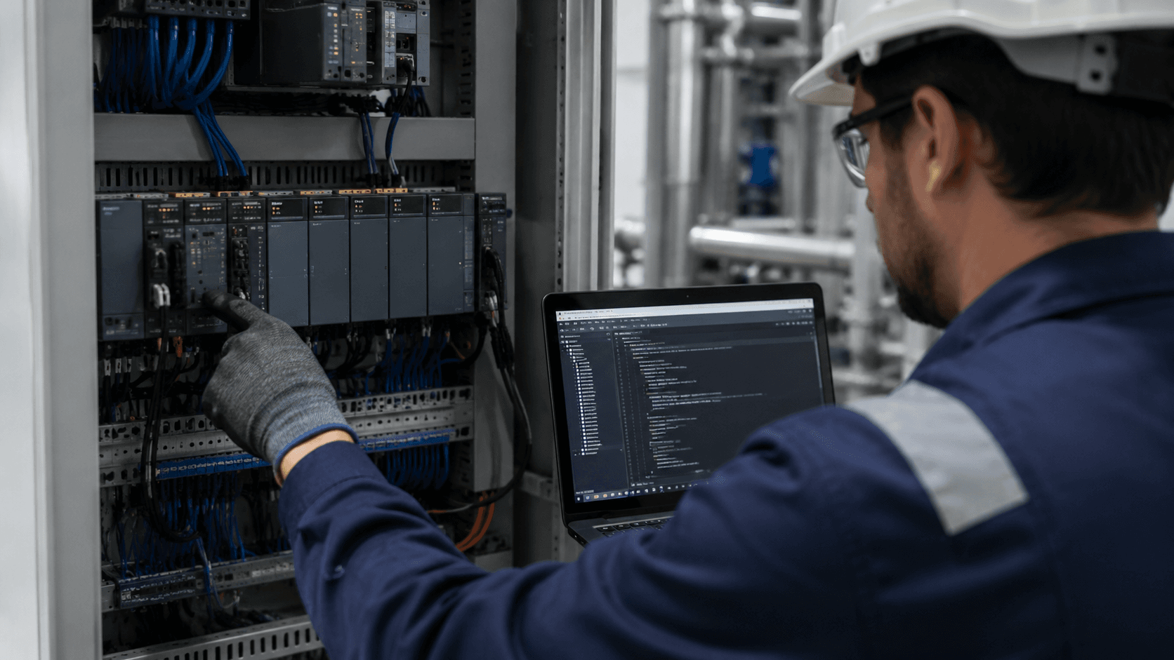 Industrial controls and instrumentation used for PLC automation support