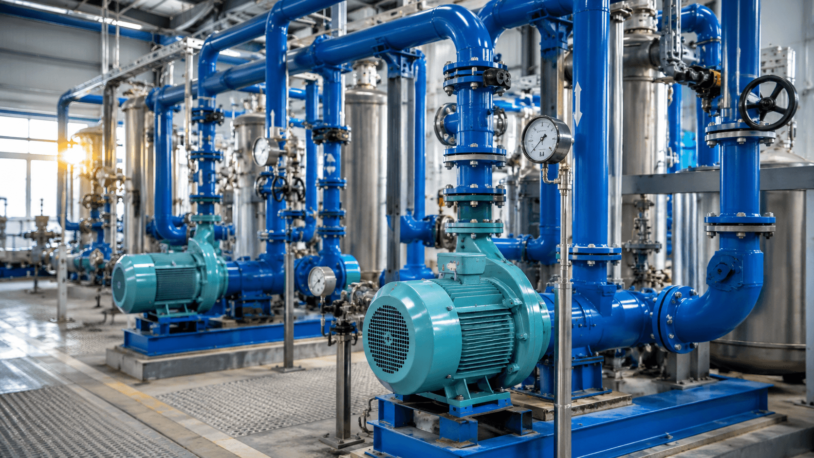Industrial pipework and dosing infrastructure for water treatment service